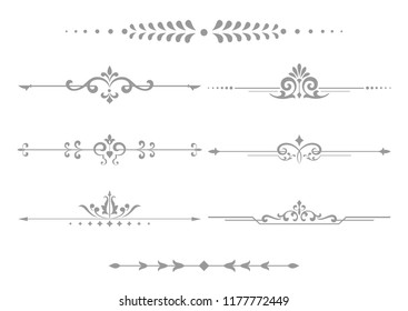 Vintage set. Floral elements for design monograms, invitations, frames, menus and labels. Graphic design of the website, cafes, boutiques, hotels, wedding invitations.