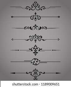 Vintage set. Floral elements for design monograms, invitations, frames, menus and labels. Graphic design of the website, cafes, boutiques, hotels, wedding invitations.