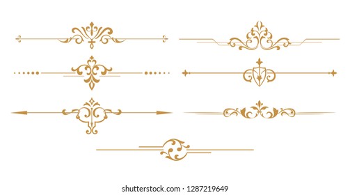 Vintage set. Floral elements for design monograms, invitations, frames, menus and labels. Graphic design of the website, cafes, boutiques, hotels, wedding invitations.