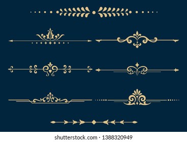 Vintage set. Floral elements for design monograms, invitations, frames, menus and labels. Graphic design of the website, cafes, boutiques, hotels, wedding invitations.