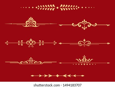Vintage set. Floral elements for design monograms, invitations, frames, menus and labels. Graphic design of the website, cafes, boutiques, hotels, wedding invitations.