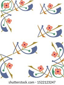 Vintage set. Floral elements for design invitations, frames, menus and labels. Graphic design of the site, cafes, boutiques, hotels, invitations for weddings, anniversaries, engagements, letters