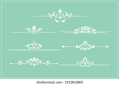Vintage set. Floral elements for design monograms, invitations, frames, menus and labels. Graphic design of the website, cafes, boutiques, hotels, wedding invitations.