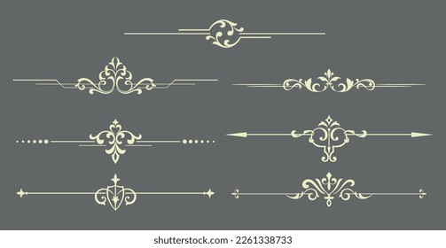 Conjunto de cosechas. Elementos florales para monogramas de diseño, invitaciones, marcos, menús y etiquetas. Diseño gráfico del sitio web, cafés, boutiques, hoteles, invitaciones a bodas.