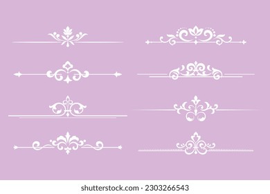 Vintage set. Floral elements for design monograms, invitations, frames, menus and labels. Graphic design of the website, cafes, boutiques, hotels, wedding invitations.