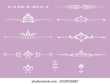 Vintage set. Floral elements for design monograms, invitations, frames, menus and labels. Graphic design of the website, cafes, boutiques, hotels, wedding invitations.