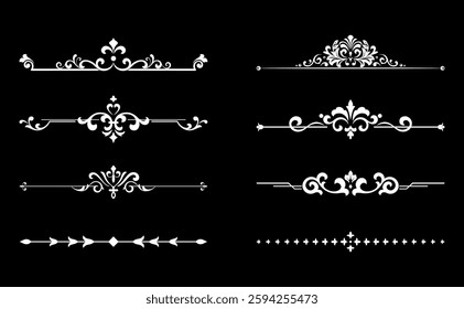 Vintage set. Floral elements for design monograms, invitations, frames, menus and labels. Graphic design of the website, cafes, boutiques, hotels, wedding invitations.