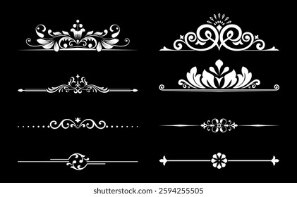 Vintage set. Floral elements for design monograms, invitations, frames, menus and labels. Graphic design of the website, cafes, boutiques, hotels, wedding invitations.