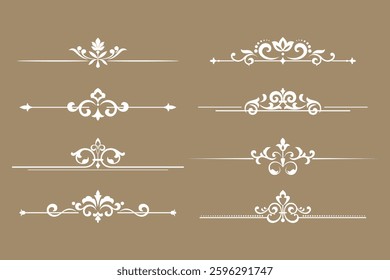 Vintage set. Floral elements for design monograms, invitations, frames, menus and labels. Graphic design of the website, cafes, boutiques, hotels, wedding invitations.