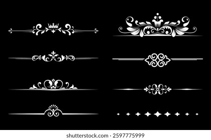 Vintage set. Floral elements for design monograms, invitations, frames, menus and labels. Graphic design of the website, cafes, boutiques, hotels, wedding invitations.