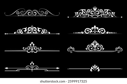 Vintage set. Floral elements for design monograms, invitations, frames, menus and labels. Graphic design of the website, cafes, boutiques, hotels, wedding invitations.
