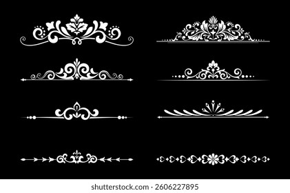 Vintage set. Floral elements for design monograms, invitations, frames, menus and labels. Graphic design of the website, cafes, boutiques, hotels, wedding invitations.
