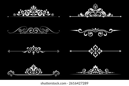 Vintage set. Floral elements for design monograms, invitations, frames, menus and labels. Graphic design of the website, cafes, boutiques, hotels, wedding invitations.