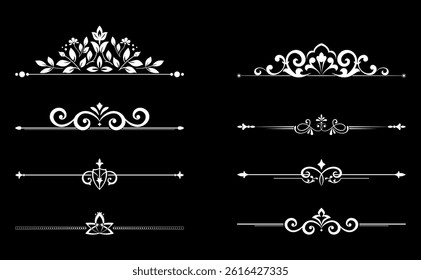 Vintage set. Floral elements for design monograms, invitations, frames, menus and labels. Graphic design of the website, cafes, boutiques, hotels, wedding invitations.
