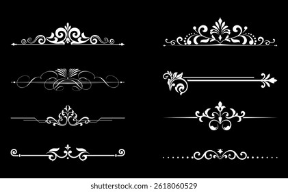 Vintage set. Floral elements for design monograms, invitations, frames, menus and labels. Graphic design of the website, cafes, boutiques, hotels, wedding invitations.