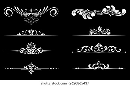 Vintage set. Floral elements for design monograms, invitations, frames, menus and labels. Graphic design of the website, cafes, boutiques, hotels, wedding invitations.