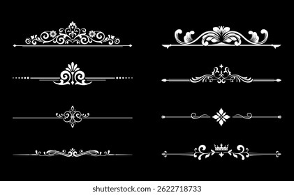 Vintage set. Floral elements for design monograms, invitations, frames, menus and labels. Graphic design of the website, cafes, boutiques, hotels, wedding invitations.