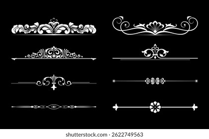 Vintage set. Floral elements for design monograms, invitations, frames, menus and labels. Graphic design of the website, cafes, boutiques, hotels, wedding invitations.