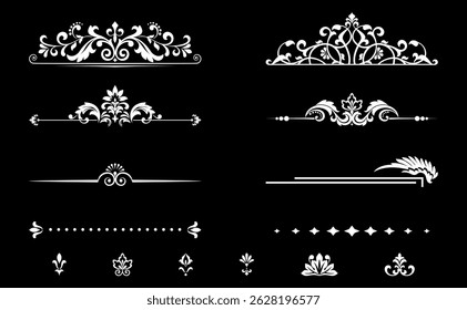 Vintage set. Floral elements for design monograms, invitations, frames, menus and labels. Graphic design of the website, cafes, boutiques, hotels, wedding invitations.