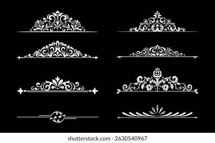 Vintage set. Floral elements for design monograms, invitations, frames, menus and labels. Graphic design of the website, cafes, boutiques, hotels, wedding invitations.