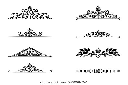 Vintage set. Floral elements for design monograms, invitations, frames, menus and labels. Graphic design of the website, cafes, boutiques, hotels, wedding invitations.