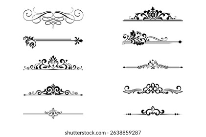 Vintage set. Floral elements for design monograms, invitations, frames, menus and labels. Graphic design of the website, cafes, boutiques, hotels, wedding invitations.