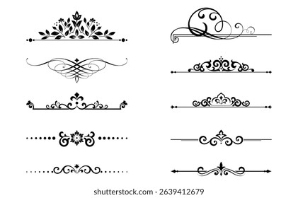 Vintage set. Floral elements for design monograms, invitations, frames, menus and labels. Graphic design of the website, cafes, boutiques, hotels, wedding invitations.