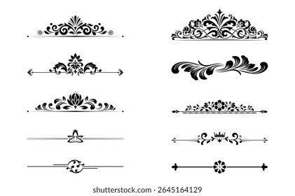 Vintage set. Floral elements for design monograms, invitations, frames, menus and labels. Graphic design of the website, cafes, boutiques, hotels, wedding invitations.