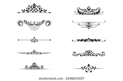 Vintage set. Floral elements for design monograms, invitations, frames, menus and labels. Graphic design of the website, cafes, boutiques, hotels, wedding invitations.