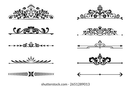 Vintage set. Floral elements for design monograms, invitations, frames, menus and labels. Graphic design of the website, cafes, boutiques, hotels, wedding invitations.