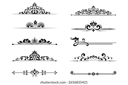 Vintage set. Floral elements for design monograms, invitations, frames, menus and labels. Graphic design of the website, cafes, boutiques, hotels, wedding invitations.
