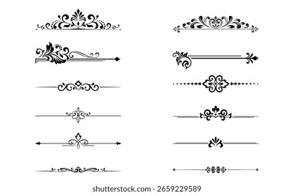 Vintage-Set. Blumenelemente für Design-Monogramme, Einladungen, Rahmen, Menüs und Labels. Grafikdesign der Website, Cafés, Boutiquen, Hotels, Hochzeitseinladungen.