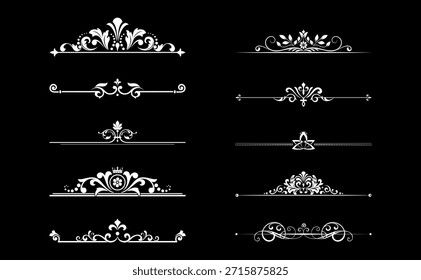 Vintage set. Floral elements for design monograms, invitations, frames, menus and labels. Graphic design of the website, cafes, boutiques, hotels, wedding invitations.