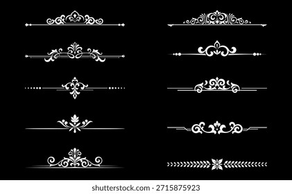Vintage set. Floral elements for design monograms, invitations, frames, menus and labels. Graphic design of the website, cafes, boutiques, hotels, wedding invitations.
