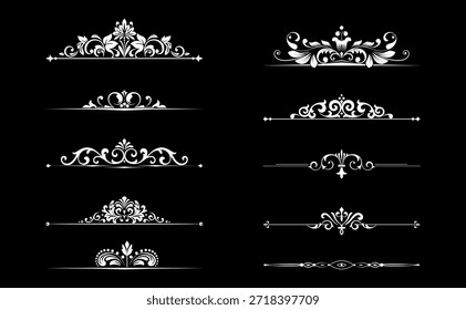 Vintage set. Floral elements for design monograms, invitations, frames, menus and labels. Graphic design of the website, cafes, boutiques, hotels, wedding invitations.