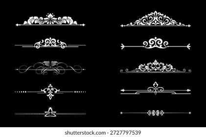 Vintage set. Floral elements for design monograms, invitations, frames, menus and labels. Graphic design of the website, cafes, boutiques, hotels, wedding invitations.