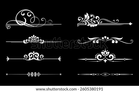 Vintage set. Floral elements for design monograms, invitations, frames, menus and labels. Graphic design of the website, cafes, boutiques, hotels, wedding invitations.