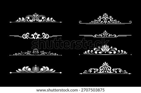 Vintage set. Floral elements for design monograms, invitations, frames, menus and labels. Graphic design of the website, cafes, boutiques, hotels, wedding invitations.