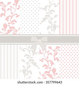 Vintage set with floral ornaments patterns. Vector