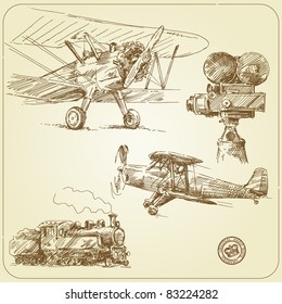 vintage set - hand drawn collection