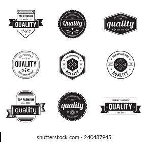 vintage set of label design