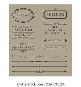 vintage set logo design simple and elegant