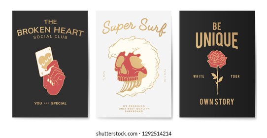 Vintage set logo design vector