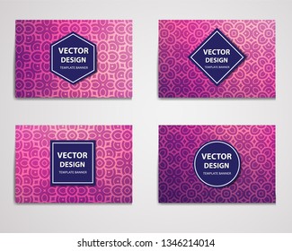 Vintage Set of Modern Banners. Vector Modern Design of Abstract Backgrounds.