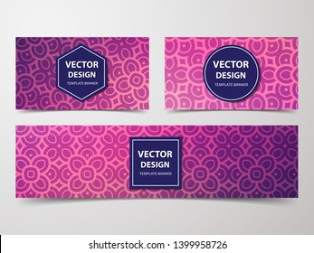 Vintage Set of Modern Banners. Vector Modern Design of Abstract Backgrounds.