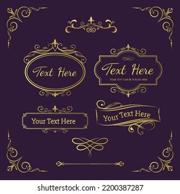 vintage set ornament vector ilustration 