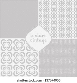 vintage set of vector seamless textures