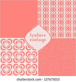 vintage set of vector seamless textures