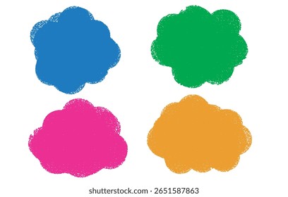 Vintage set of watercolor speech bubble frames, ideal for scrapbooking and retro banner designs