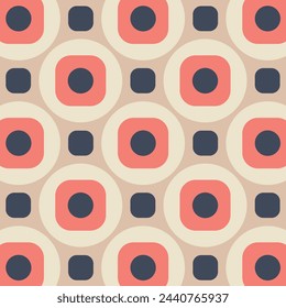 vintage seventies seamless pattern authentic design for digital and print media